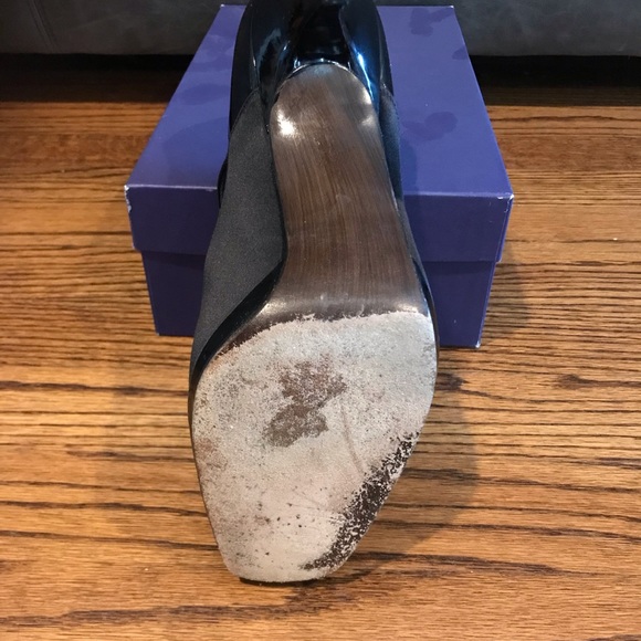 Stuart Weitzman Black Satin Heels - Picture 4 of 4